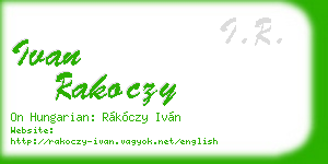 ivan rakoczy business card